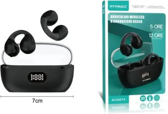 Arrango AC48874 Bone Conduction Bluetooth Handsfree Ακουστικά με Θήκη Φόρτισης Μαύρα