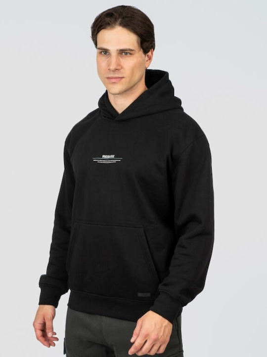 Sweatshirt with Hood Pure Black