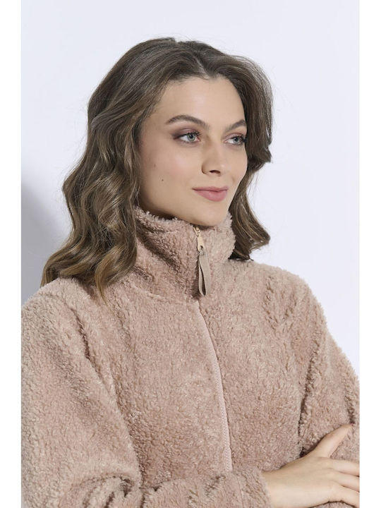 Jeannette Lingerie Χειμερινό Γυναικείο Σετ Πιτζάμας Μπεζ