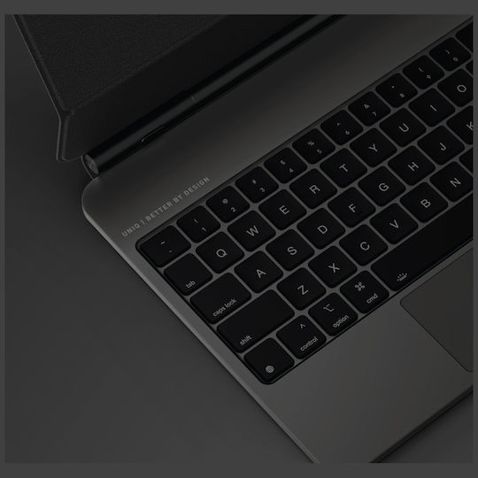 Uniq Venno Pro Flip Cover με Πληκτρολόγιο στα International English Μαύρη (iPad 2025 11")