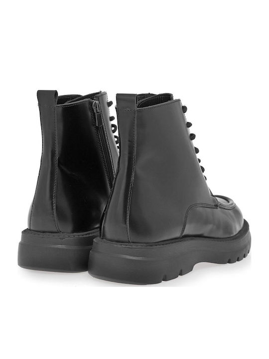 Leder Herrenstiefel Schwarz