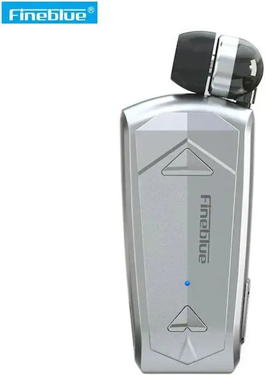 Fineblue F520 In-ear Bluetooth Handsfree Ακουστικό Πέτου Ασημί