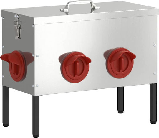vidaXL Metalic Alimentator cu Capacitate 15kg 41.5x20.5x33cm.