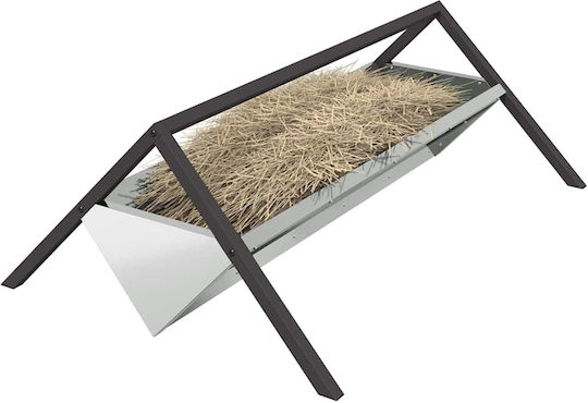 vidaXL Metallische Tierfutterautomat für Schafe mit 10kg Kapazität 111x76x38cm