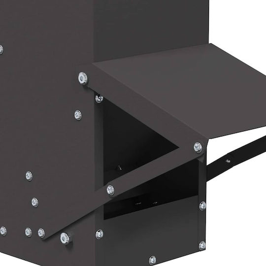 vidaXL Metal Chicken and Poultry Feeder with 5kg Capacity 13x12x51cm