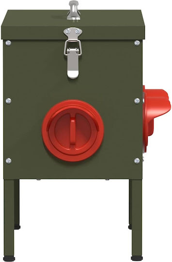 vidaXL Metalic Alimentator cu Capacitate 15kg 41.5x20.5x33cm.