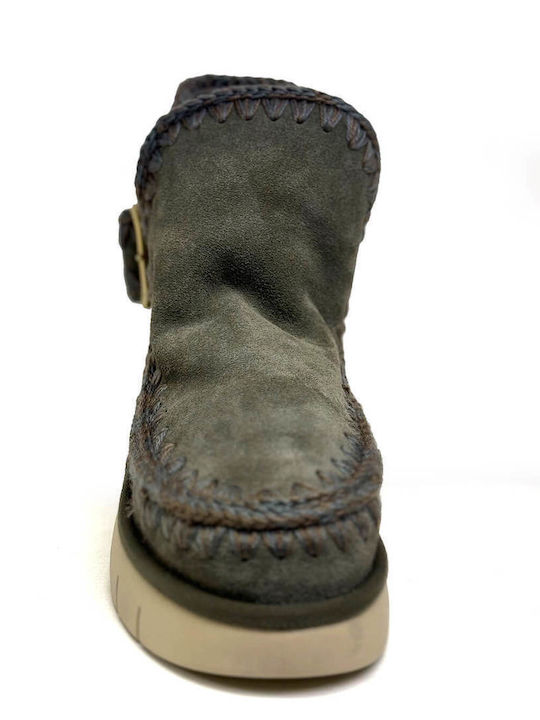 Stiefeletten Damen Grün