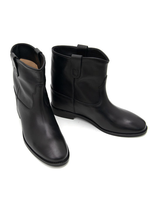 Leather Women's Ankle Boots Black