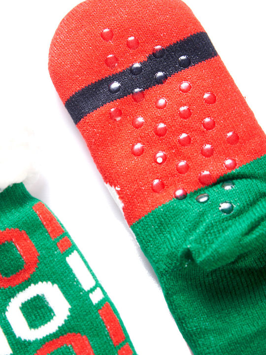 Frau Weihnachts-Kaltschopantoffeln Fleece Santa Grün