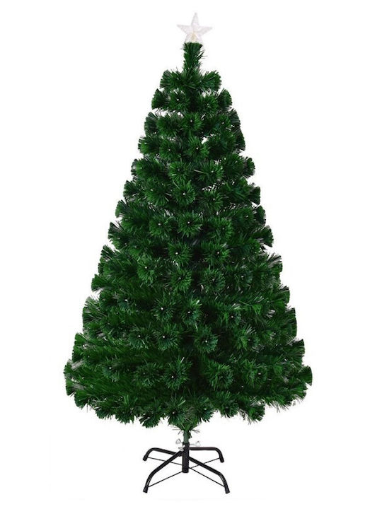 Brad de Crăciun 180cm cu Iluminare cu Fibre Optice