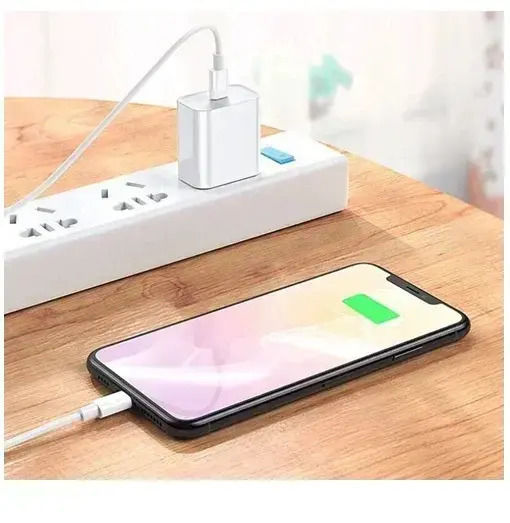 Andowl Φορτιστής με Θύρα USB-C και Καλώδιο USB-C - Lightning 30W Λευκός (Q-PD8)