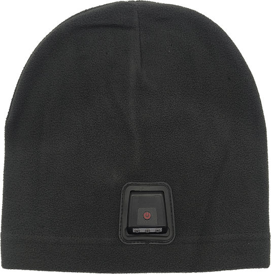 Beanie Unisex Fleece Σκούφος Πλεκτός σε Γκρι χρώμα