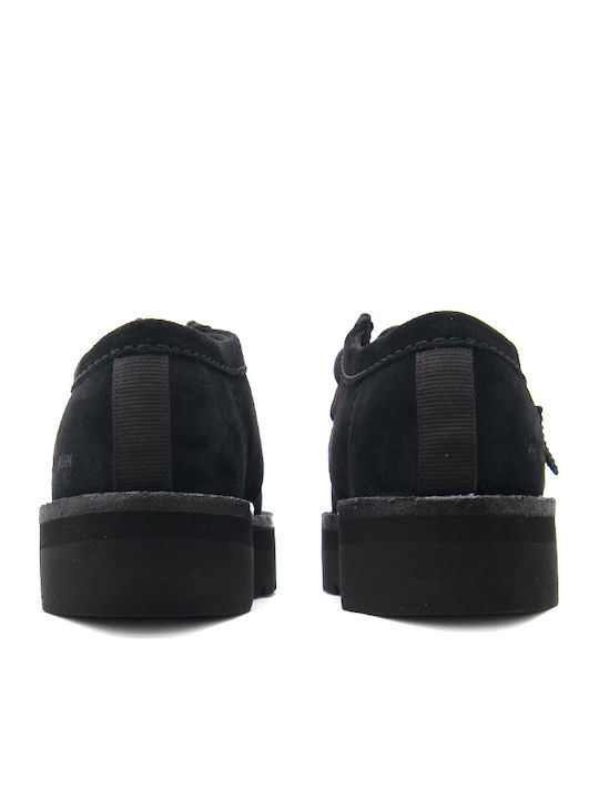 Meare Walla Loafers Damă Din Piele Negri
