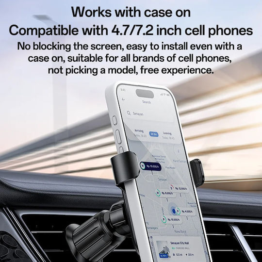 Yesido Suport Auto pentru Telefon cu cârlige reglabile Neagră