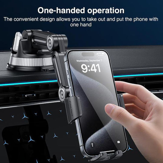 Yesido Car Mobile Mount with Adjustable Hooks Black