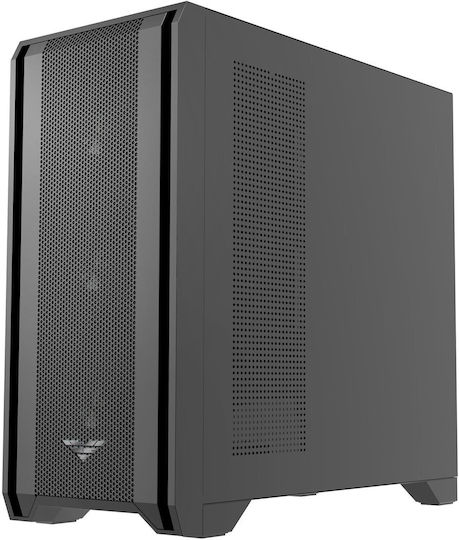 Preyon Nest Windy Gaming Midi-Turm Computergehäuse mit Seitenfenster Schwarz