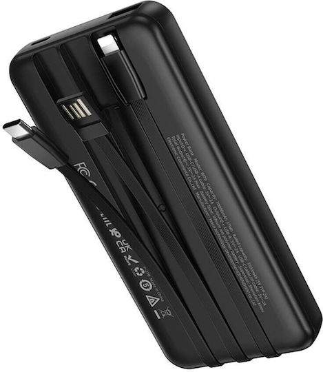 Borofone BJ79 Power Bank 10000mAh με Θύρα USB-A Μαύρο