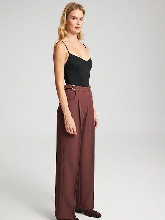 Women's Fabric Trousers Bordeaux