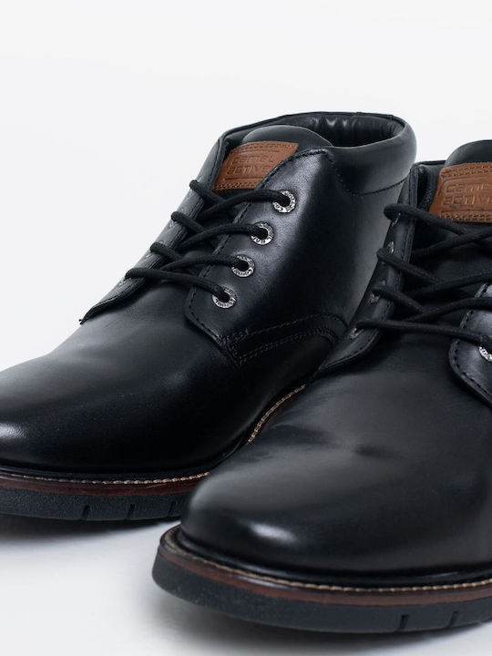 Leder Schwarz Herrenstiefel