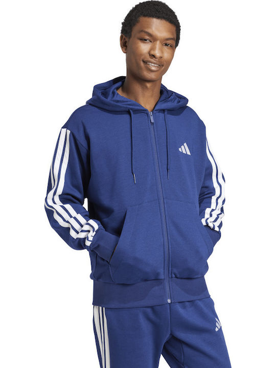 Essentials 3-Stripes Sweatshirt Für Herren Mit Kapuze In Blau