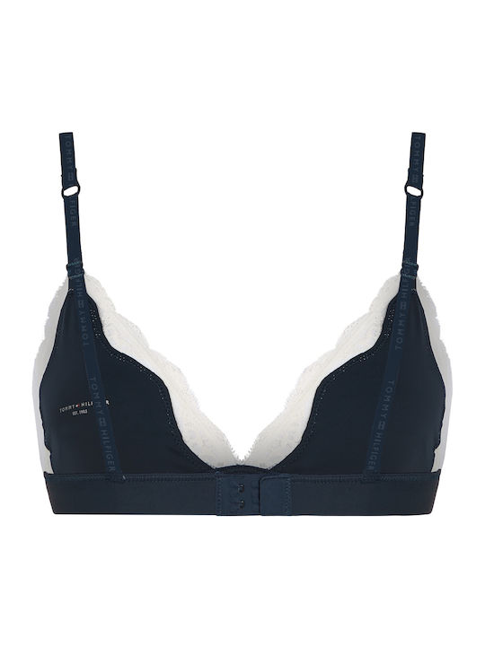 Tommy Hilfiger Uw0uw06052-c1g Γυναικείο Σουτιέν Unlined Lace Triangle Μπλε Σκουρο