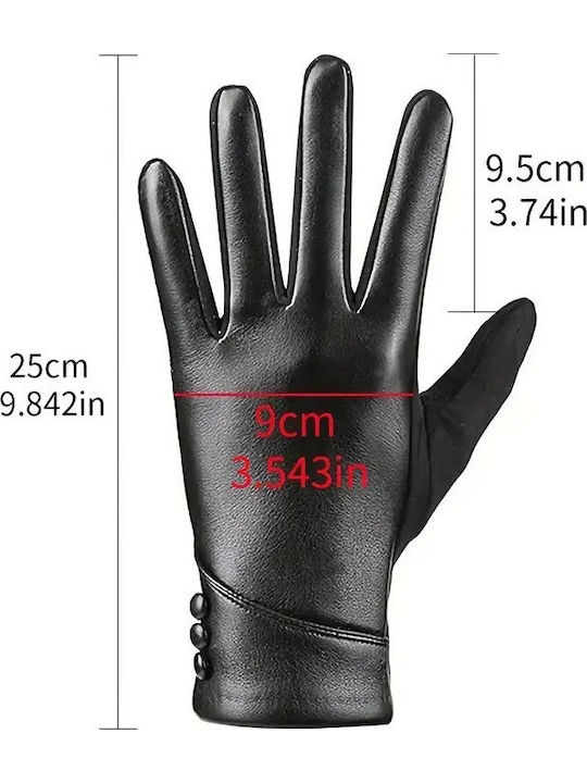 Schwarz Leder Handschuhe