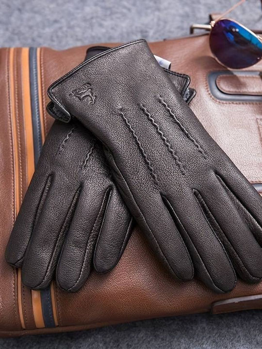 Schwarz Leder Handschuhe
