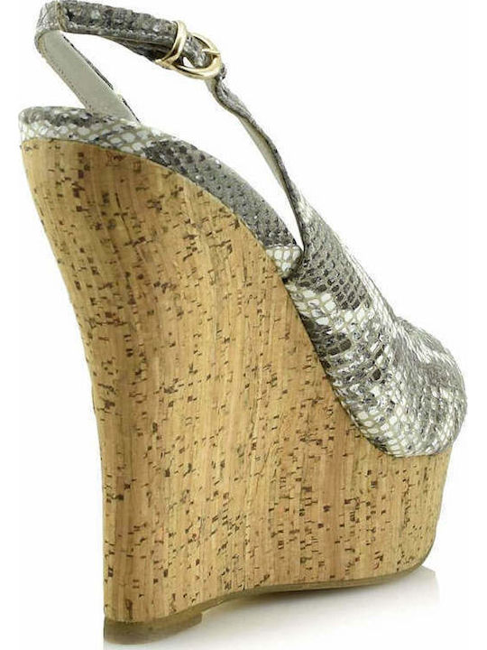 Damenplattformen Silber