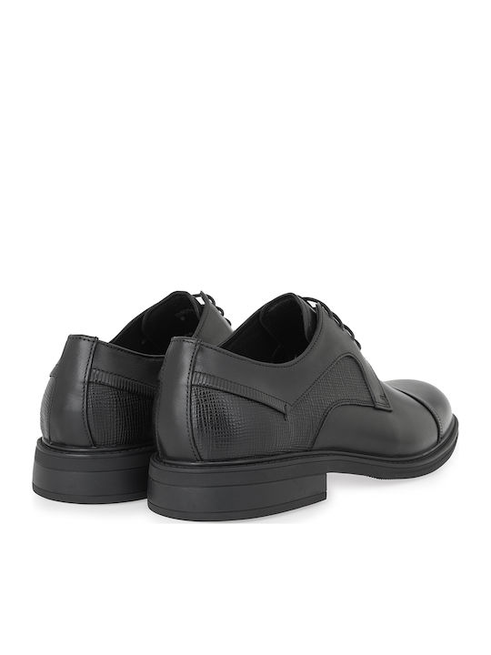 Leder Herren Oxfords Schwarz