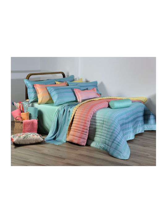 Down Town Home Παπλωματοθήκη Βαμβακερή Υπέρδιπλη 235x245 Burano Aqua