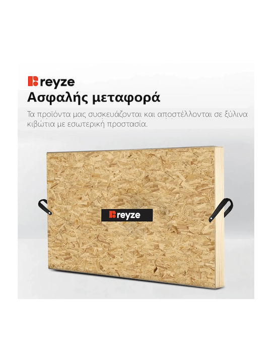 Reyze Ambient Halbkreisförmig Badezimmerspiegel LED Berührung 50x60cm