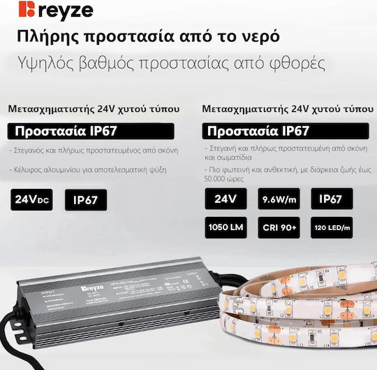 Reyze Ambient Oglindă de Baie Lumini LED Atingere 50x50cm