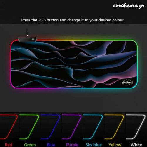 XXL Großes Gaming Mauspad XXL (800mm) mit RGB-Beleuchtung über USB EvDi-MP8030