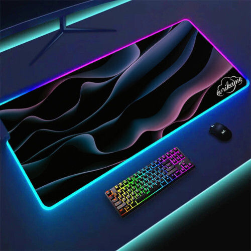 XXL Großes Gaming Mauspad XXL (800mm) mit RGB-Beleuchtung über USB EvDi-MP8030