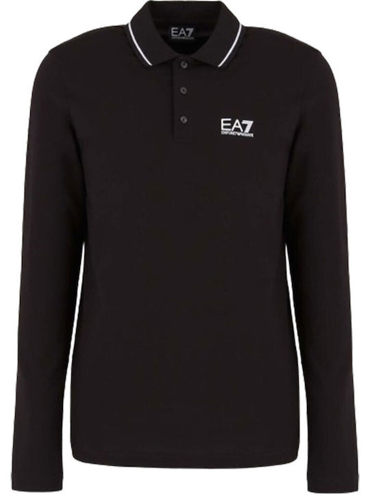 Polo Herrenbluse Kurzarm Schwarz
