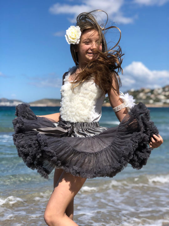 Kids Skirt Tulle Tullein Gray