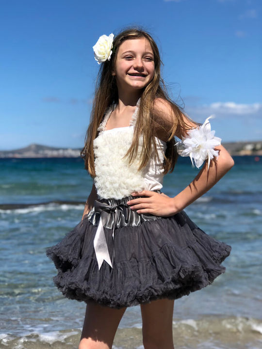 Kids Skirt Tulle Tullein Gray