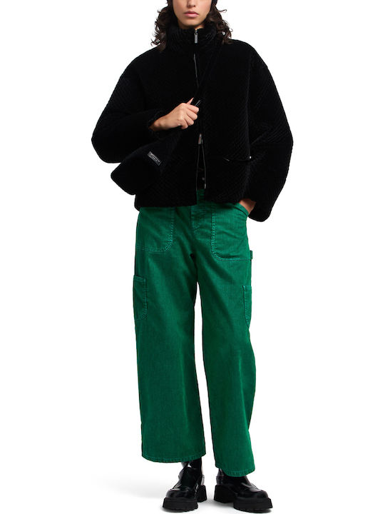 Women's Short Lifestyle Jacket for Winter Black