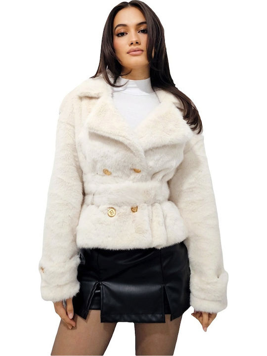 Frauen Pelz White