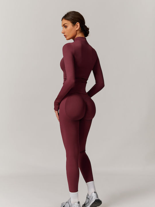 Set Women's Leggings Burgundy