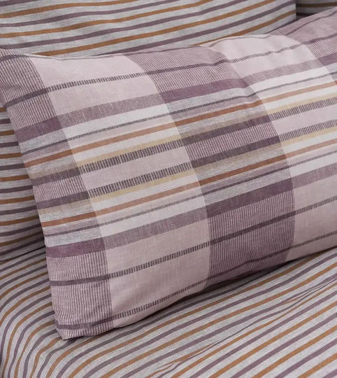 Vesta Home Bristol 2 Module Cearceafuri De Pat King Size Cu Hugger Din Cauciuc 240x270+35cm Violet 4 Bucăți