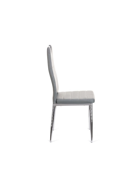 Tonia Pu Stühle Speisesaal Γκρι-πόδι Χρωμίου 1Stück 52x43x96cm