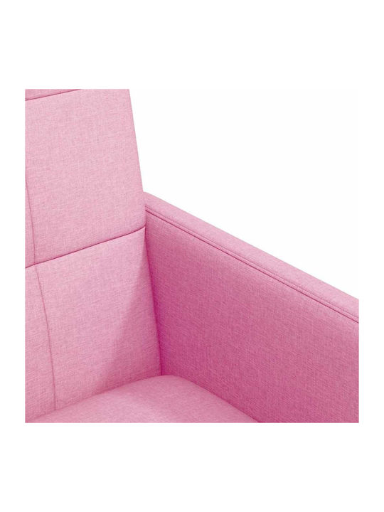 Dining Room Fabric Armchair Pink 58x65x94cm 2pcs