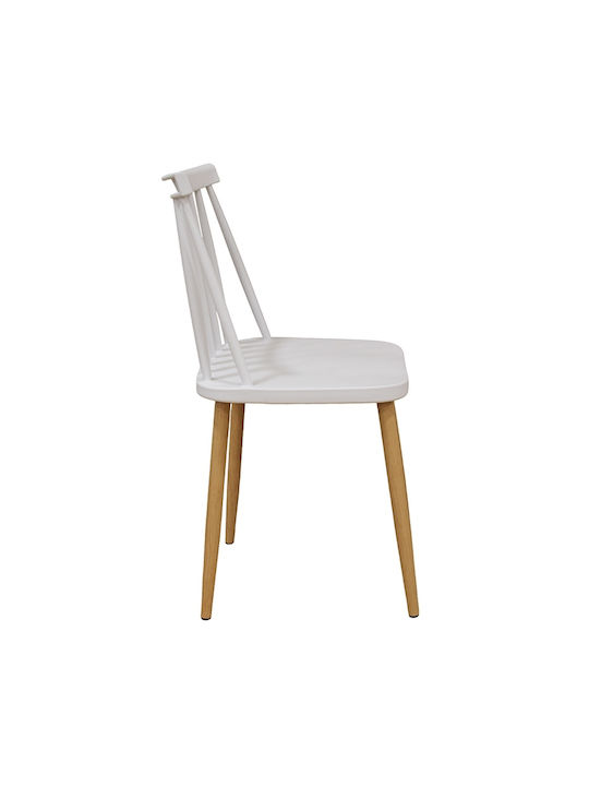 Mirella Kitchen Polypropylene Chair White 42x45.5x78.5cm