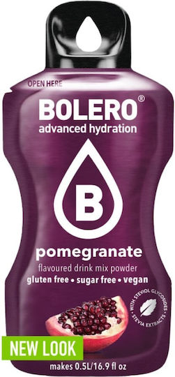 Bolero Juice Powder 500ml in Water Pomegranate Sugar Free 9gr 12pcs