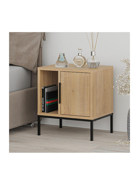 Bedside Table Glynn Wooden Beige 45x35x50cm GP037-0233 1