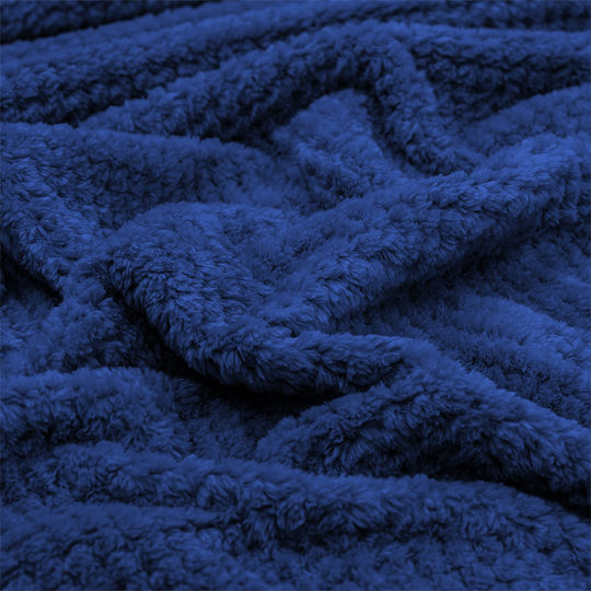 Lino Home Napnest Κουβέρτα Fleece Υπέρδιπλη 220x240εκ. Μπλε
