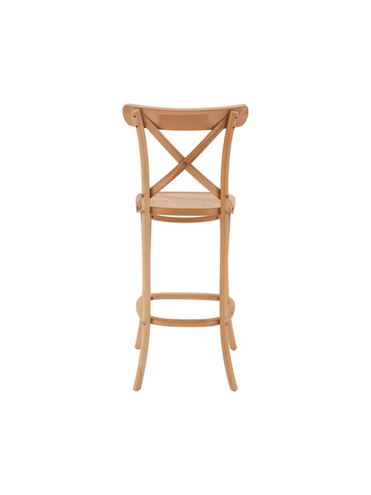 Hocker Bar mit Rückenlehne Hölzernes Gioliana Beech Natural 46x46x109cm