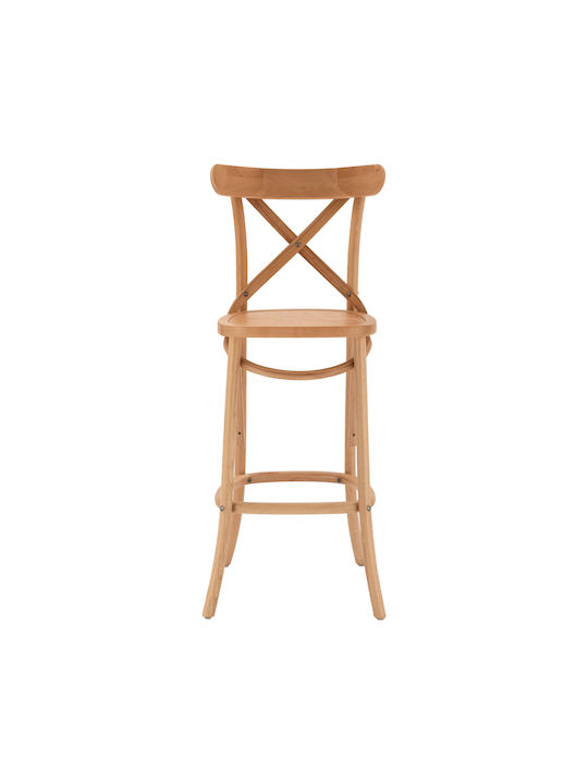 Hocker Bar mit Rückenlehne Hölzernes Gioliana Beech Natural 46x46x109cm
