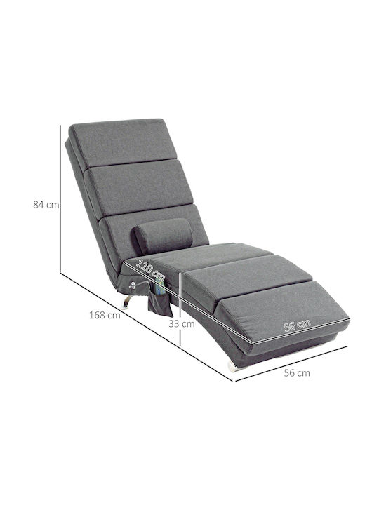 Πολυθρόνα Relax Massage Γκρι 56x168x84cm